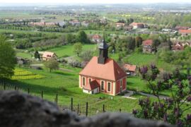 Sächsischer Weinwanderweg an der Weinbergkirche in Pillnitz © AugustusTours, Anke Berndt