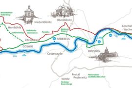 Karte der Sächsischen Weinstraße © Weinbauverband Sachsen